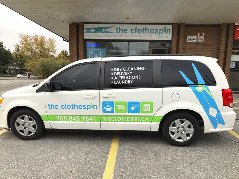 The Clothespin Van for Pick up and Deliveries